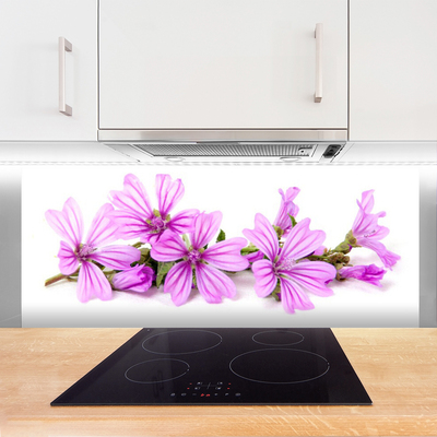 Kitchen Splashback Flowers floral pink