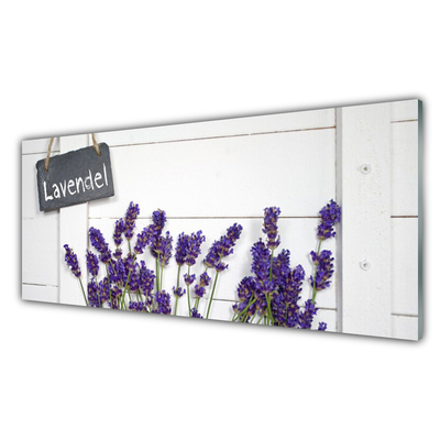 Kitchen Splashback Flowers floral purple