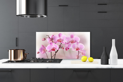 Kitchen Splashback Flowers floral pink