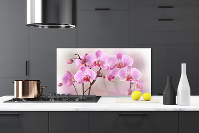 Kitchen Splashback Flowers floral pink