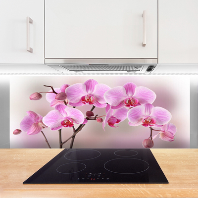 Kitchen Splashback Flowers floral pink