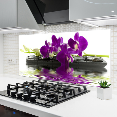 Kitchen Splashback Flowers floral pink