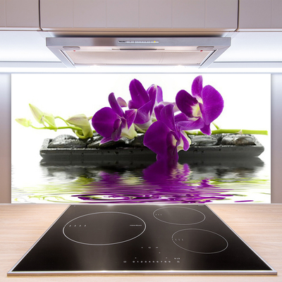 Kitchen Splashback Flowers floral pink