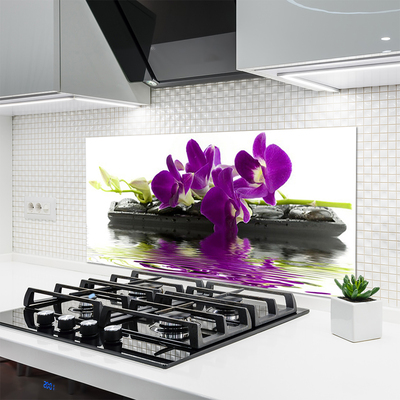 Kitchen Splashback Flowers floral pink