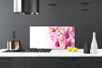 Kitchen Splashback Flowers floral pink