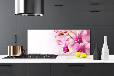 Kitchen Splashback Flowers floral pink