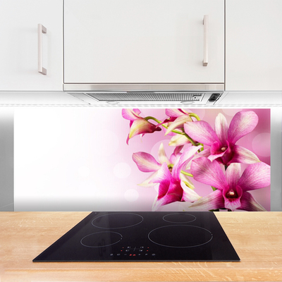 Kitchen Splashback Flowers floral pink