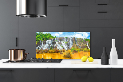 Kitchen Splashback Waterfall nature grey white