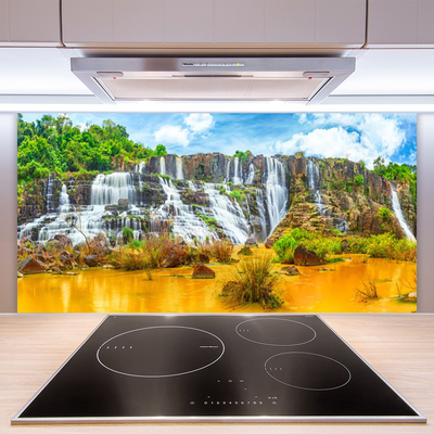 Kitchen Splashback Waterfall nature grey white