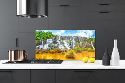 Kitchen Splashback Waterfall nature grey white