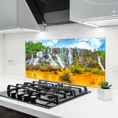 Kitchen Splashback Waterfall nature grey white