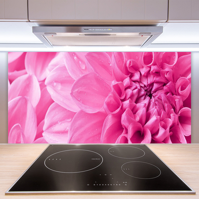 Kitchen Splashback Flowers floral pink