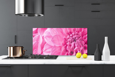 Kitchen Splashback Flowers floral pink