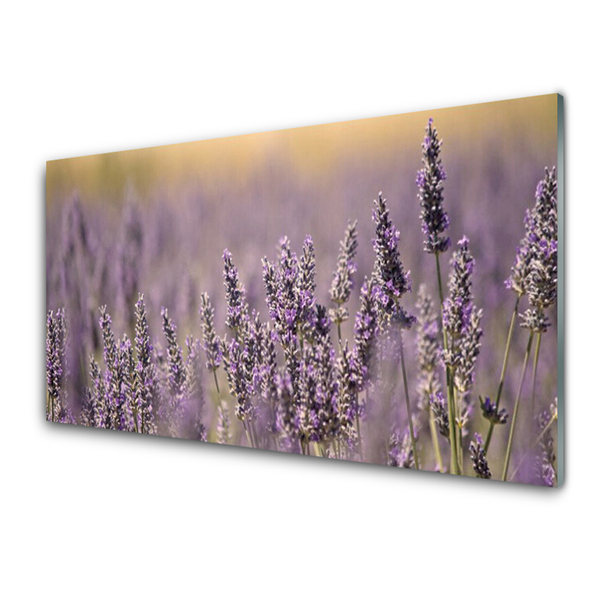 Kitchen Splashback Flowers floral purple