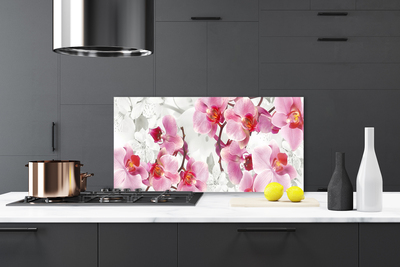 Kitchen Splashback Flowers floral pink