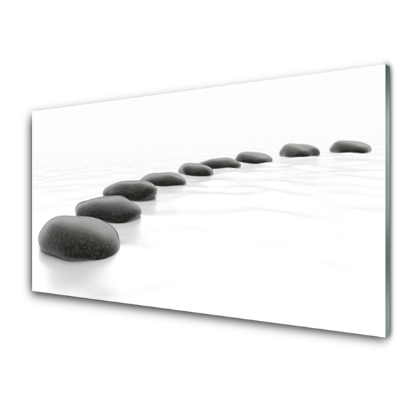 Kitchen Splashback Stones art grey