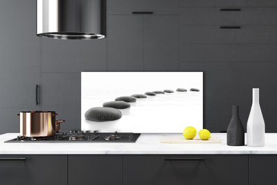 Kitchen Splashback Stones art grey