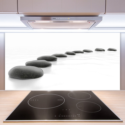 Kitchen Splashback Stones art grey