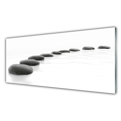 Kitchen Splashback Stones art grey