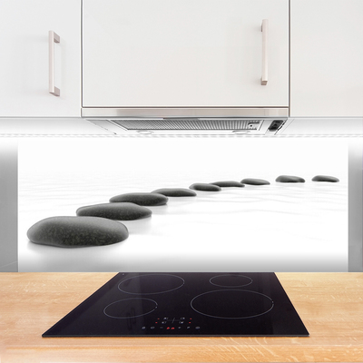 Kitchen Splashback Stones art grey