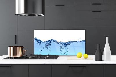 Kitchen Splashback Water art blue