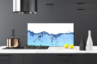 Kitchen Splashback Water art blue