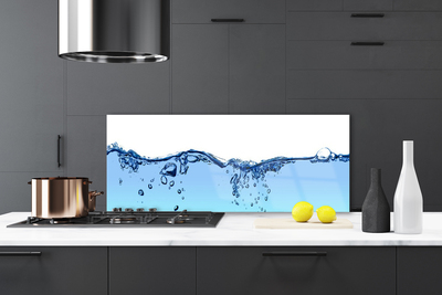 Kitchen Splashback Water art blue