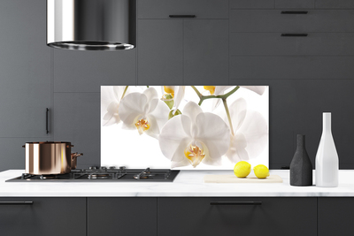 Kitchen Splashback Flowers floral white