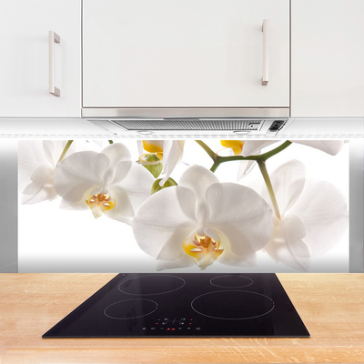 Kitchen Splashback Flowers floral white