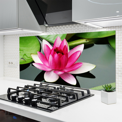 Kitchen Splashback Flower floral red white