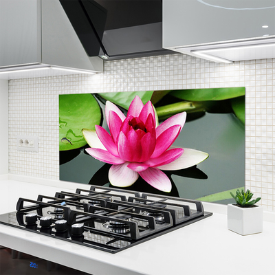 Kitchen Splashback Flower floral red white