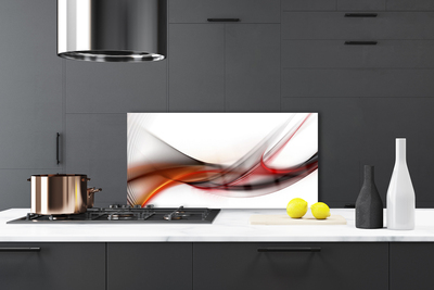 Kitchen Splashback Abstract art yellow brown grey white