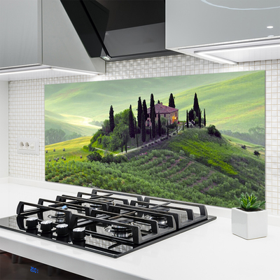 Kitchen Splashback Meadow trees nature green