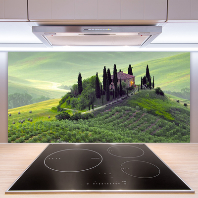 Kitchen Splashback Meadow trees nature green