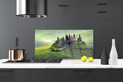 Kitchen Splashback Meadow trees nature green