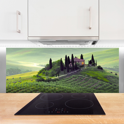 Kitchen Splashback Meadow trees nature green