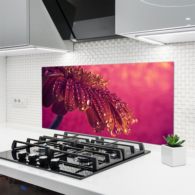 Kitchen Splashback Tree floral red