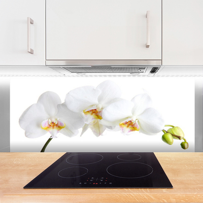 Kitchen Splashback Flowers floral white