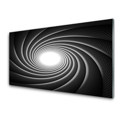 Kitchen Splashback Abstract art grey white black