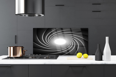 Kitchen Splashback Abstract art grey white black