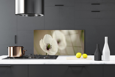 Kitchen Splashback Flower floral white