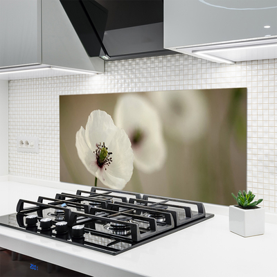 Kitchen Splashback Flower floral white