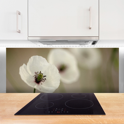 Kitchen Splashback Flower floral white