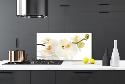 Kitchen Splashback Flowers floral white