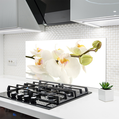 Kitchen Splashback Flowers floral white