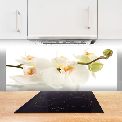 Kitchen Splashback Flowers floral white