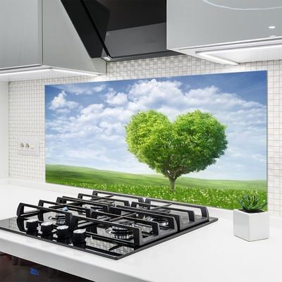 Kitchen Splashback Tree nature green