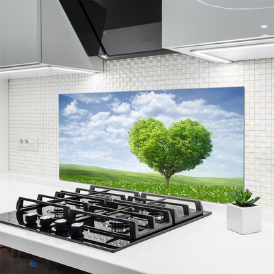 Kitchen Splashback Tree nature green