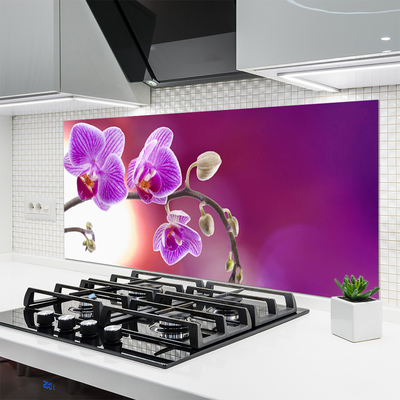 Kitchen Splashback Flowers floral pink