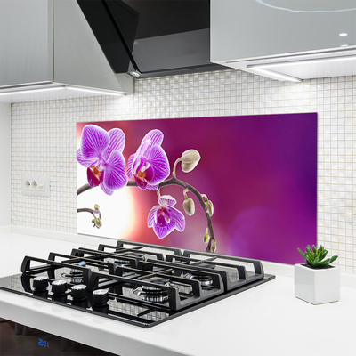 Kitchen Splashback Flowers floral pink